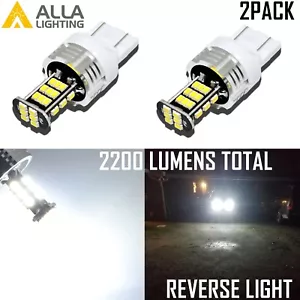 Alla Lighting 30-LED 7441 Back Up Reverse Light Bulb Backup Lamp 6000K White,2pc - Picture 1 of 7