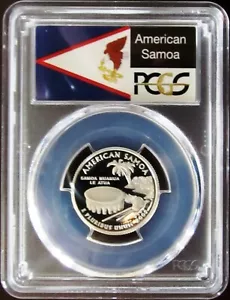 2009-S American Samoa Silver Quarter, PCGS PR70DCAM - Picture 1 of 2