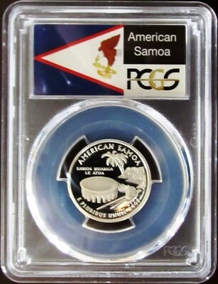 2009-S American Samoa Silver Quarter, PCGS PR70DCAM - Image 1 of 2