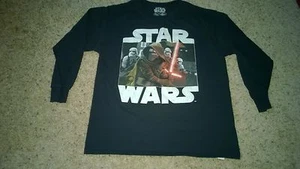 Boys Star Wars Black T-shirt long sleeves size M Medium - Picture 1 of 3