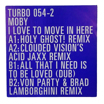 MOBY - I Love To Move In Here 12" Holy Ghost 2008 Electro House EX/EX - Image 1 of 4