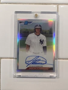 Jasson Dominguez 2020 Bowman Heritage cromado refractor automático/99 - Imagen 1 de 2