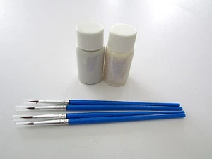 Touch Up Paint Kit For Kia Hyundai SWP White Tri Color 1/2oz Color + 1/2oz Pearl - Picture 1 of 3