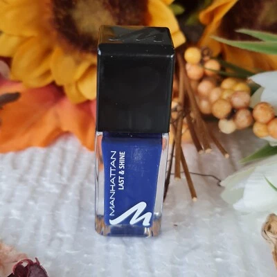  Manhattan LAST & SHINE Langanhaltender Nagellack 875 MAGNETIC BLUE.  10ml - Bild 1 von 2