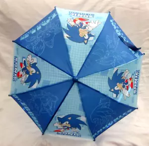 Kid's Unisex 27" Blue Sonic the HedgeHog licensed Umbrella!Brand New! - Picture 1 of 4