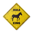 Mule Vintage Crossing Sign Xing Plastic Rustic animals farm donkey jackass farme