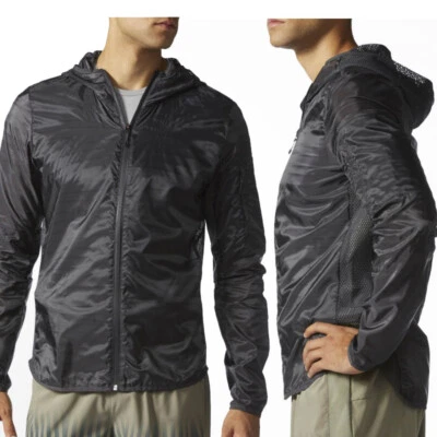 adidas Mens Supernova TKO Running Jacket Zipped Lightweight Packable Hooded Coat - Image 1 of 4