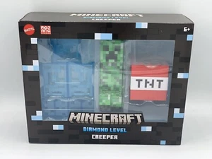 Mattel Minecraft DIAMOND LEVEL CREEPER Figure Set NEW in Perfectly SEALED Box! - Picture 1 of 6