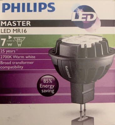 PHILIPS MASTER LED MR16 7W ( 50 W) 12V 24deg Spot Warm White 2700k - Image 1 of 4