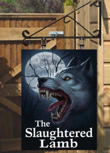 The Slaughtered Lamb bar Hanging Pub bar Sign For Home Bar Man Cave FREE postage - Picture 1 of 1