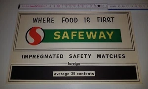 Rare old Soviet Latvia Matchbox label extra large packet size SAFEWAY 35C - Picture 1 of 1