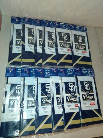 WinCraft San Diego Padres Vertical Flag 27 x 37 MLB Indoor Outdoor Lot Of 12 NEW Cover