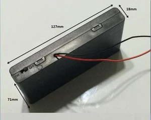 2 Pcs New 8 AA 2A Cells Battery 12V Clip Holder Box Case with Switch Black - Picture 1 of 4