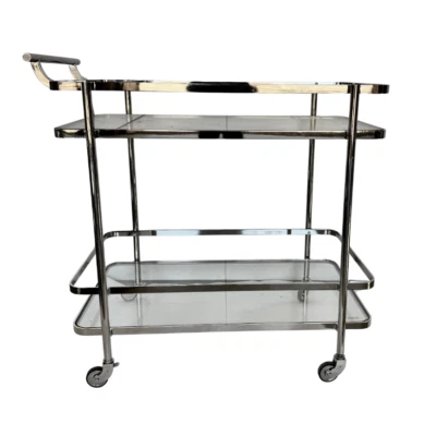 Carro de barra cromado estilo mediados de siglo Foto 1 de 4