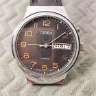 ⭐Vintage radziecki zegarek na rękę SLAVA mechaniczny 2428 21 klejnotów Made in ZSRR lata 90. #