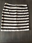 Banana Republic Women's White/Black/Brown Colorblock Skirt - Size 14