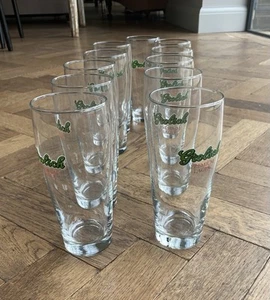 11 X Grolsch Beer Glasses With Logo, clear, 450ml - Picture 1 of 2