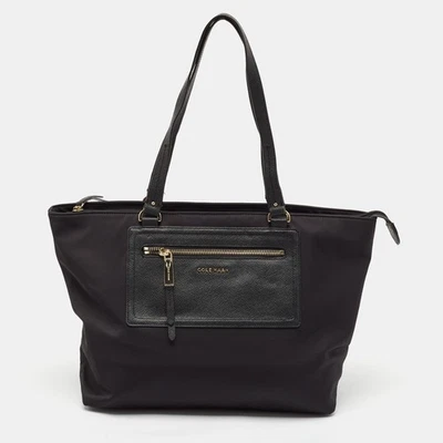 Bolso Shopper Cole Haan Negro Nylon Cremallera Foto 1 de 4