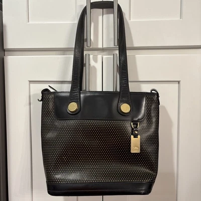 Винтажная черная кожаная наплечная сумка-ведро Dooney & Bourke - Изображение 1 из 4