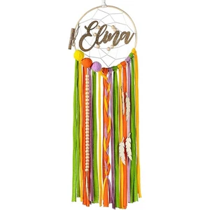 Persnalized Dream Catcher for Girls - Baby Bedroom Decor for Wall Rainbow - Picture 1 of 6