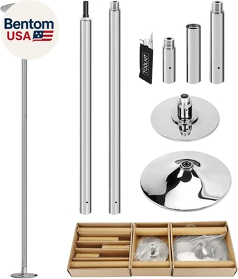 Polo de baile premium extraíble 45 mm giratorio y poste de baile estático Stee de alta resistencia Foto 1 de 4