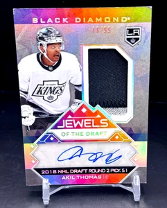 2024-25 UD Black Diamond - Akil Thomas Jewels Of The Draft /99 Rookie Patch Auto - Picture 1 of 2