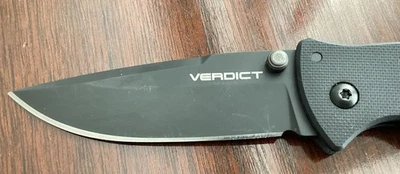 Cuchillo Plegable Cold Steel Verdict 3.12" AUS-10A Hoja de Acero Negro Mango G10 Foto 1 de 4