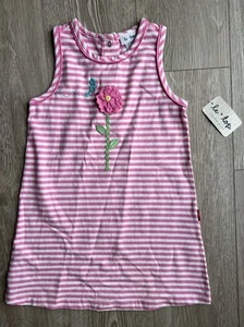 New Le Top Boutique Sundress Floral Appliqué Size 4t - Picture 1 of 3