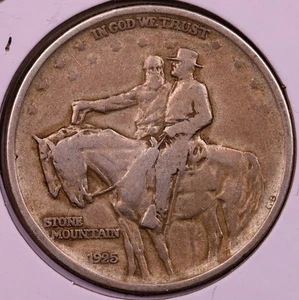 1925-P Stone Mountain Commemorative Half Dollar VF+ ***RARE ORIGINAL COIN*** - Picture 1 of 2