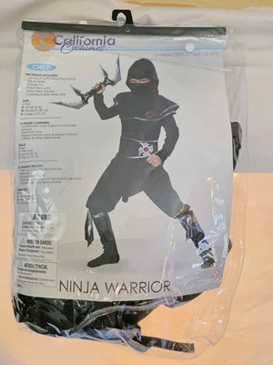 Disfraz de Guerrero Ninja Juegos con disfraces Niño Mediano 8-10 Nuevo con Etiquetas Unisex Disfraces de California ☼ Foto 1 de 4
