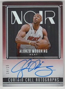 2024-25 Panini Noir Alonzo Mourning 10 Years Curtain Call Autographs Auto /15 - Picture 1 of 4