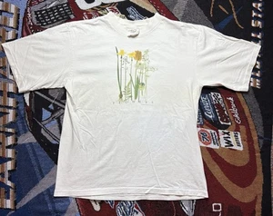 Camisa Arte Flores Vintage 1995 Planta La Tierra Años 90 Puntada Única Grande Ecosport - Imagen 1 de 17