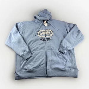 Ecko Unltd Rhino Core Kapuzenpullover mit Reißverschluss Herren 4XL blau Sweatshirt Y2K bestickt neu mit Etikett - Bild 1 von 7