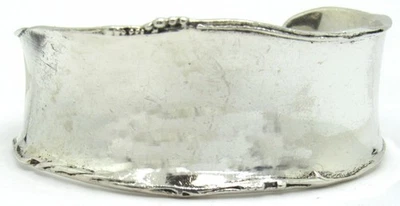 STERLING SILVER SILPADA BEADS ON EDGE CHUNKY CUFF BRACELET B1435 MODERNIST .925 - Image 1 of 4