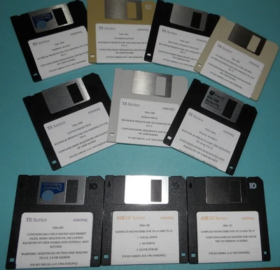 Ensoniq TS-10 & TS-12 Floppy Disk Sound Library  **10 FLOPPY DISK SET** - Image 1 of 4