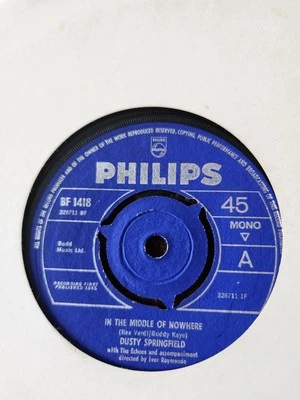 Dusty Springfield "In The Middle Of Nowhere" 1965 PHILIPS UK 7" 45rpm - Image 1 of 2
