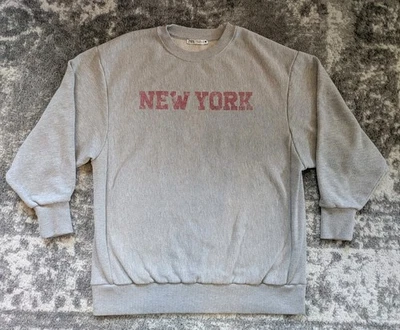 Zara Pullover Sweatshirt NEW YORK Graphic Print - Size Small, Made In Portugal - Image 1 of 4