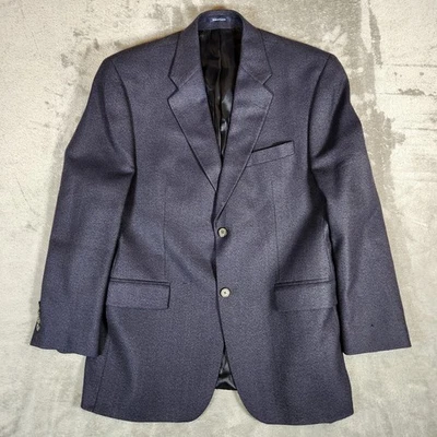 RRL Double RL Ralph Lauren Blazer Men's Gray/Blue 41 Wool 2 Button Jacket HOLES - Image 1 of 4