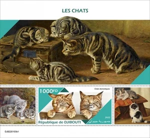 Djibouti - 2022 Domestic Cat Breeds - Stamp Souvenir Sheet - DJB220103b1 - Picture 1 of 1