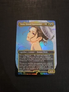 Yuna, Grand Summoner Promo 0001 Final Fantasy MTG Borderless Foil Ffx - Imagen 1 de 2