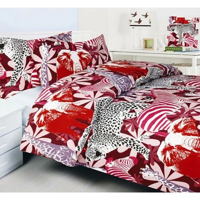 Jungle Red Quilt Cover Set by Bright Young Things - Image 1 of 3