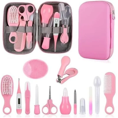 Baby Grooming Kit, Infant Safety Care Set with Hair Brush Comb Nail Clipper Nasa Foto 1 de 4