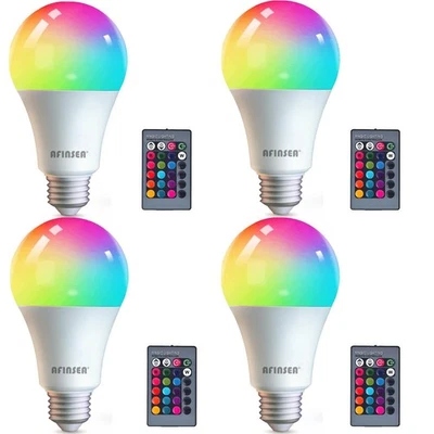 RGB Color Changing Light Bulbs,40W Equivalent,9W RGB LED Light Bulbs,A19 E27/... - Image 1 of 4
