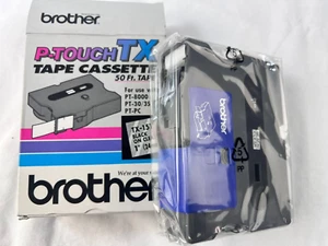 Brother P-Touch TX Tape Cassette TX-1511 Black on Clear PT-8000 PT-30/35 PT-PC - Picture 1 of 5