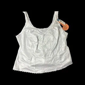 Vintage Women's Fruit of the Loom White Lace Trim Camisole Size 44 New - Bild 1 von 7