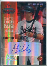 2003 Donruss Champions Autographs Notation Baseball Card #32 Jay Gibbons/25