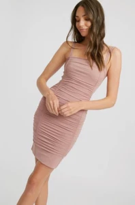 Kookai Bodycon Cosmetic Pink Normani Dress Ruched Side 0 34-36 AU 6 - Picture 1 of 18