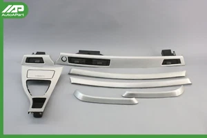 ✅ 06-11 BMW E90 335i 328i Silver Interior Trim Molding Set Dash Door Console OEM - Picture 1 of 24