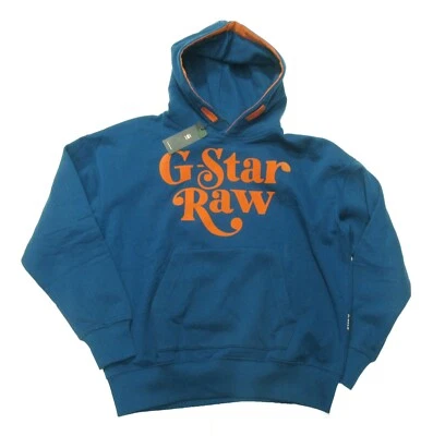 G-Star RAW Unisex Galaxy Azul Foxy Logo Bhashor Sudadera Polar Pullover Sudadera con Capucha Foto 1 de 4