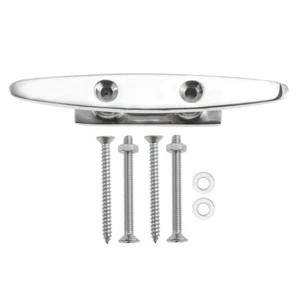 100mm Boat Cleat Deck Cleat With Screws Stainless Steel 316 For Yachts Docks - Picture 1 of 7